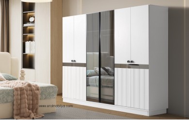 Kaşmir 6 Kapılı Mdf Gardırop