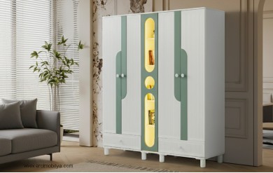 Tuna Yeşil 5 Kapaklı Dolap