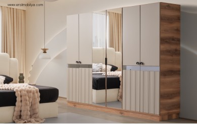 Vera 6 Kapılı Mdf Gardırop