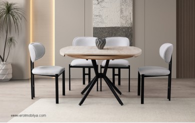 Tosca Muriz Yuvarlak Masa Takımı