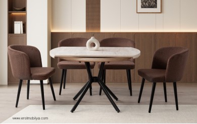 Tosca Soft Yuvarlak Masa Takımı